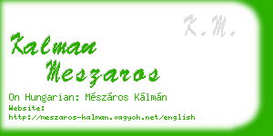 kalman meszaros business card