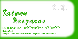 kalman meszaros business card